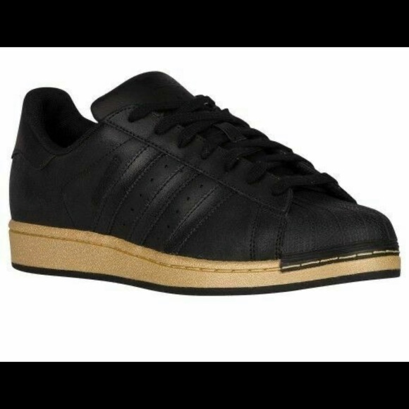 adidas Other - 🔥Rare Premium Adidas Superstar Black/Gold
